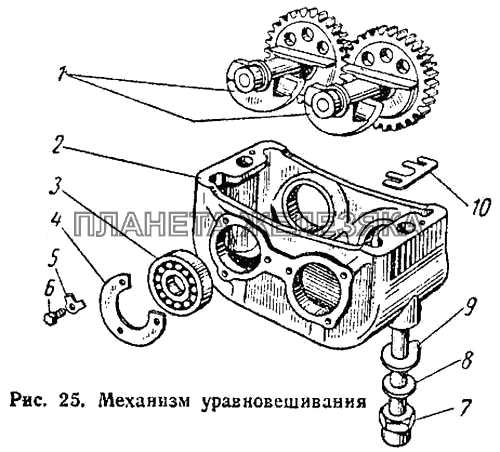 Механизм уравновешивания ДТ-75М