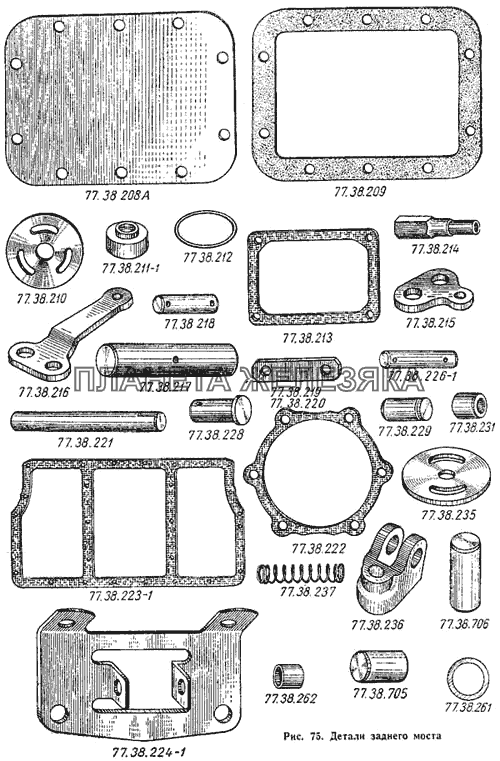 Детали заднего моста ДТ-75М