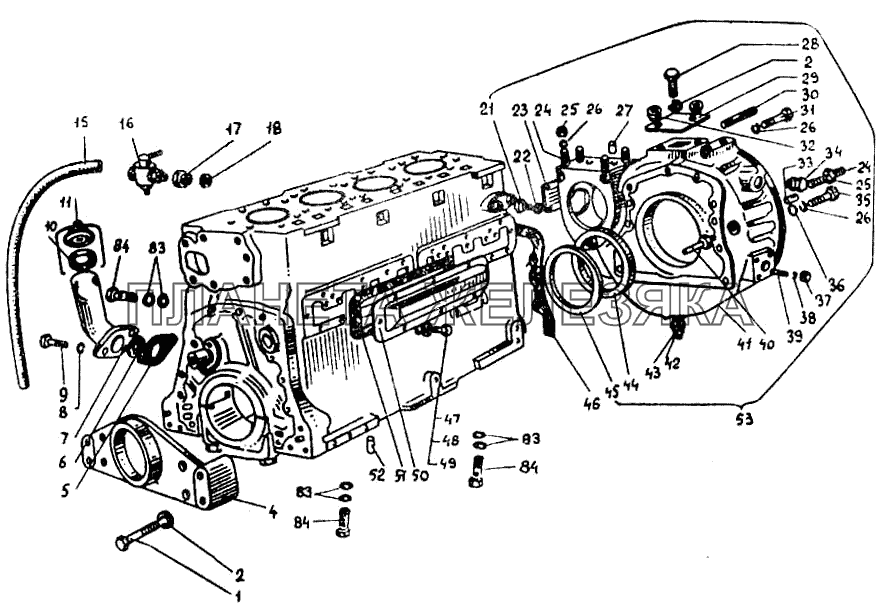 Блок-картер ДТ-75МВ