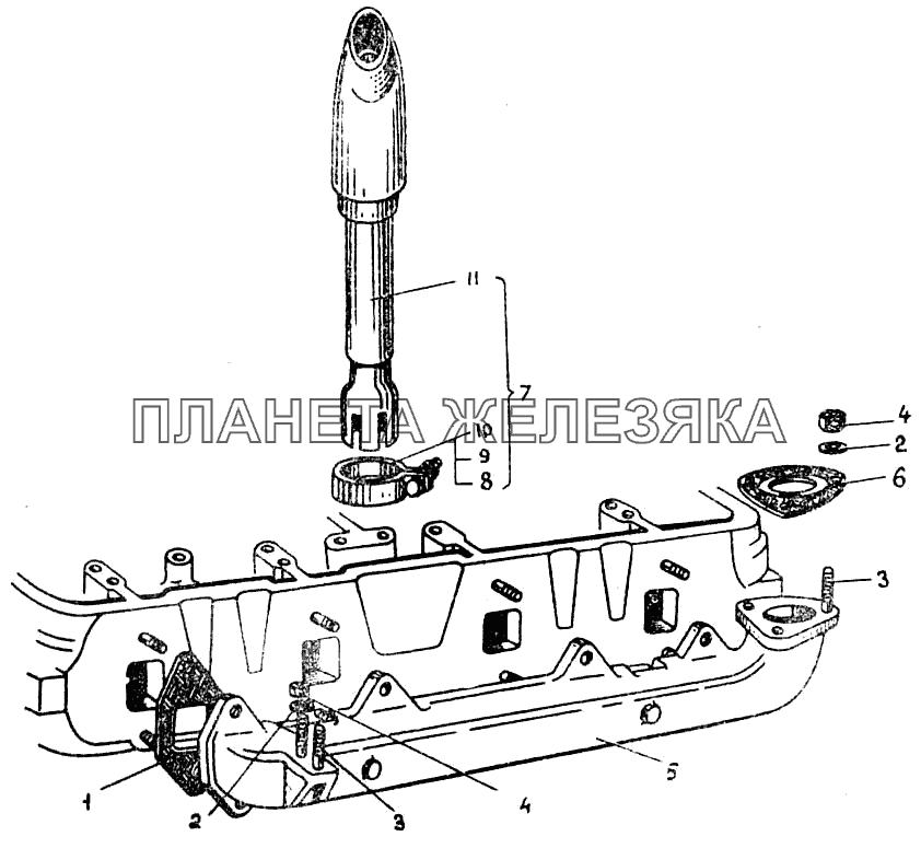 Выпускная система ДТ-75МВ