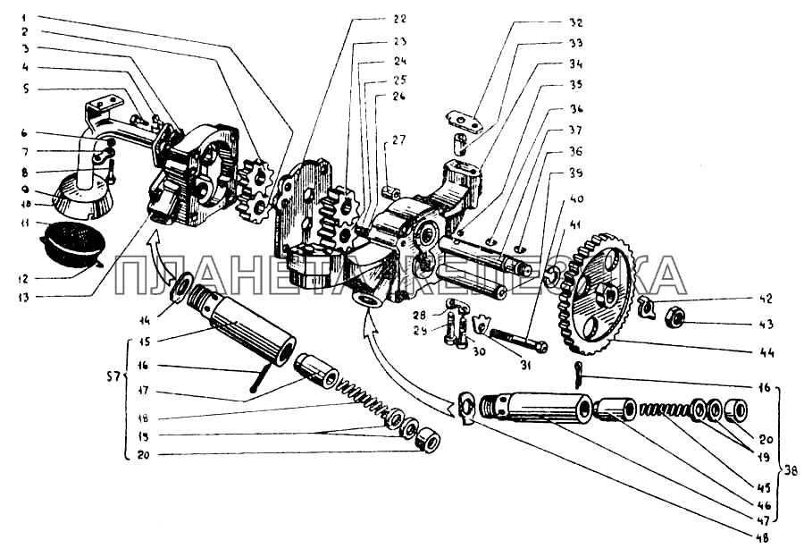 Насос масляный ДТ-75МВ