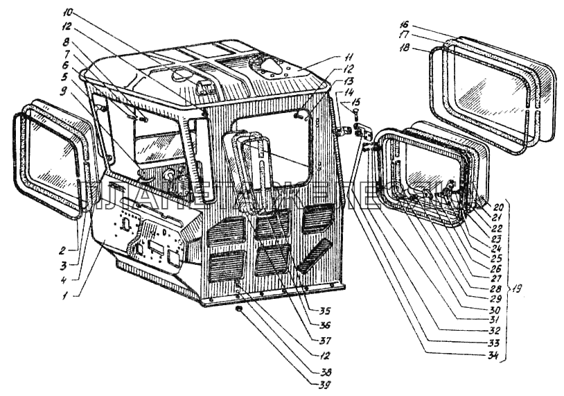 Кабина ДТ-75МВ