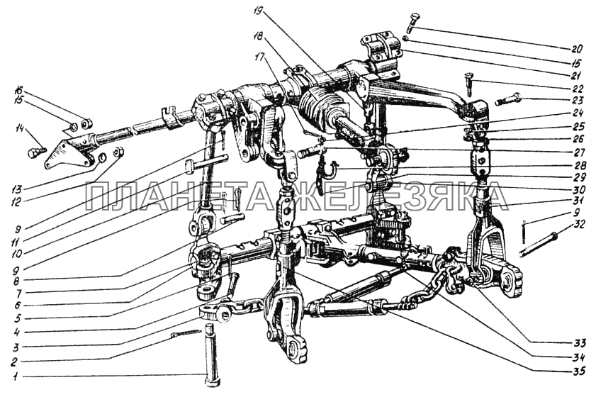 Механизм навески ДТ-75МВ