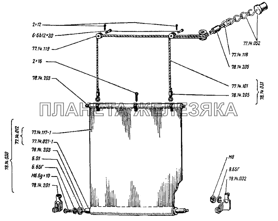 Шторка радиатора ДТ-75Н