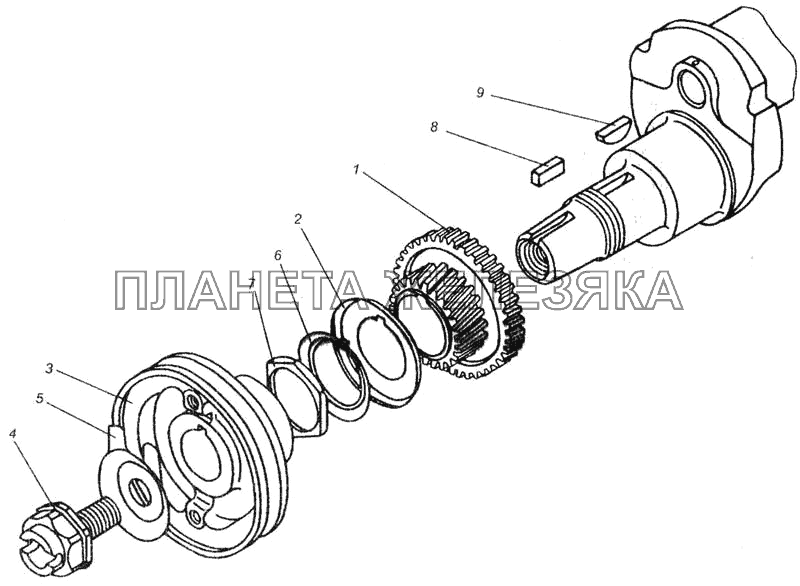 Блок шестерен ДТ-75В, ДТ-75БВ, ДТ75Н