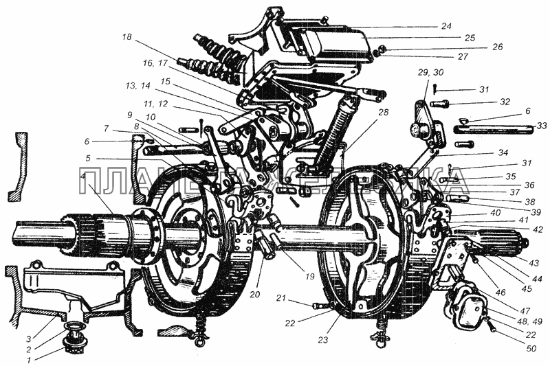 Мост задний ДТ-75В, ДТ-75БВ, ДТ75Н