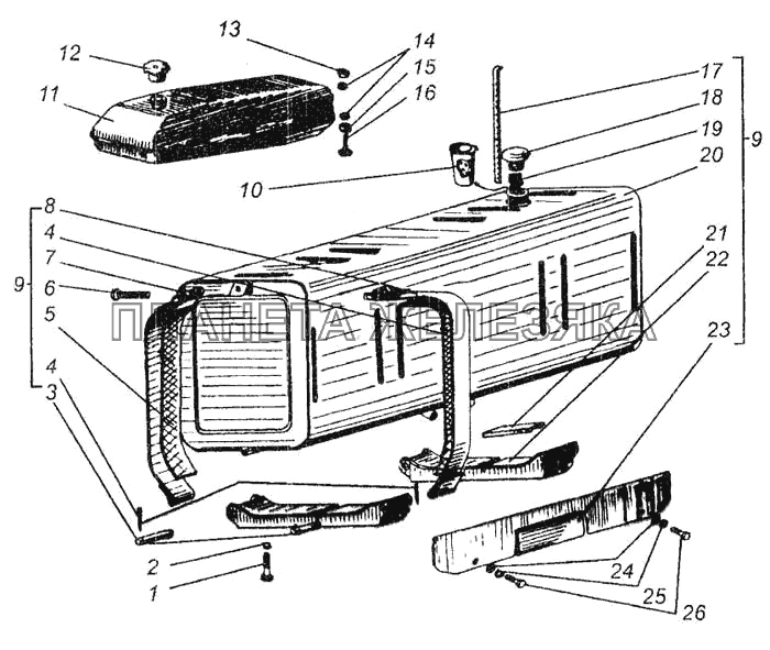 Баки топливные ДТ-75В, ДТ-75БВ, ДТ75Н