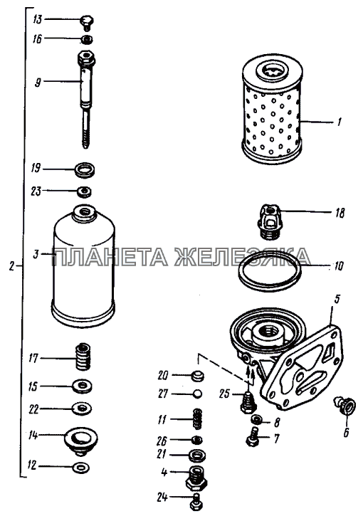 Фильтр масляный Т-30A-80