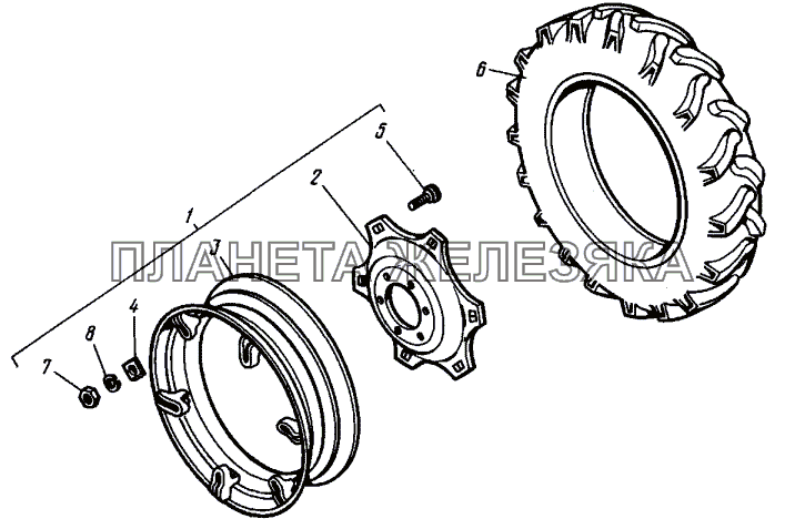 Колесо переднее Т-30A-80