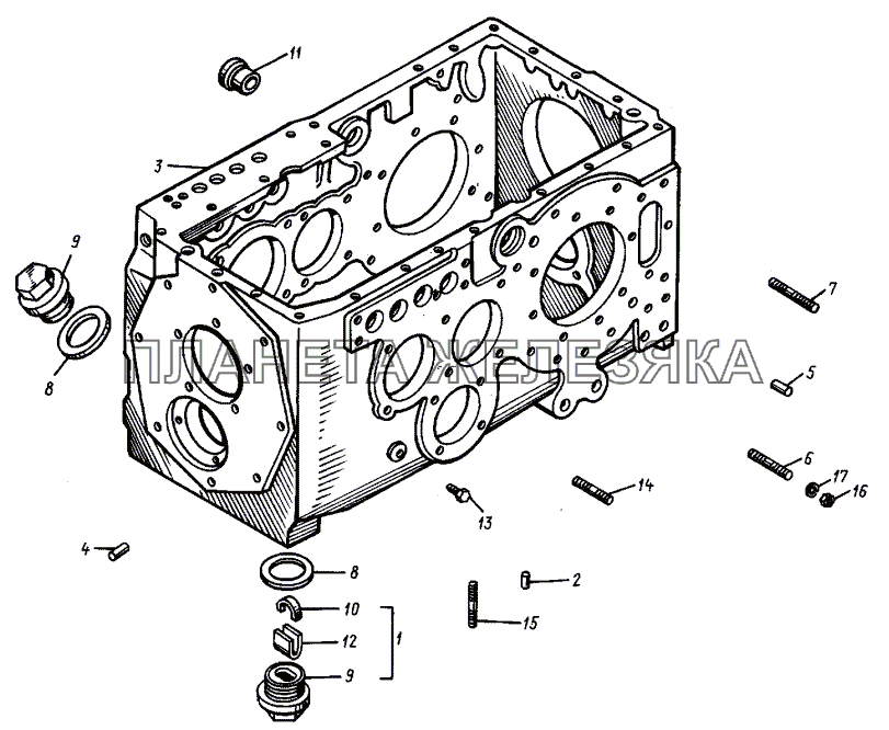 Передача главная (картер в сборе Т25Б.37.016) Т-30A-80