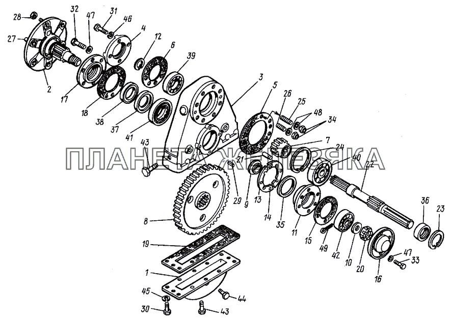 Передача бортовая Т-30A-80