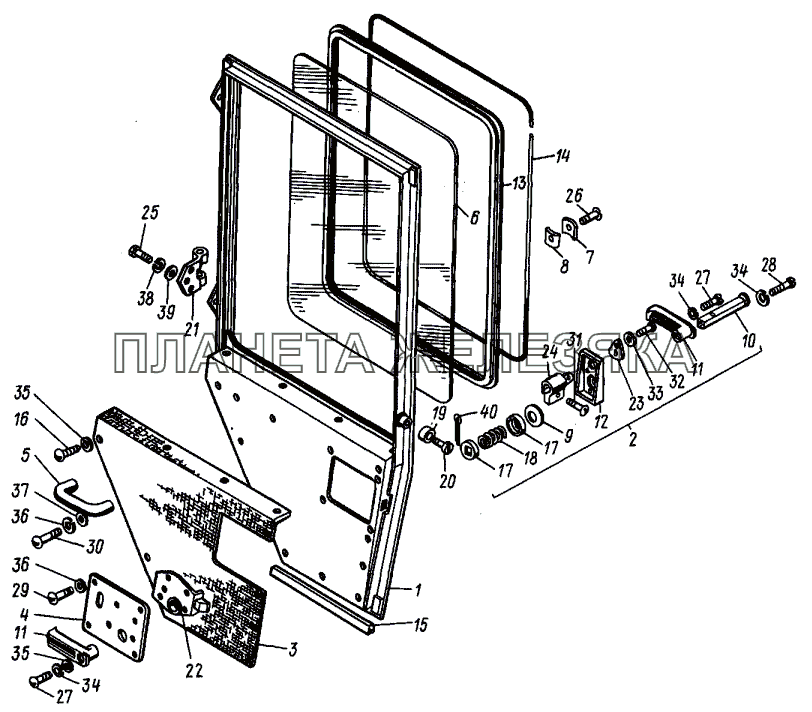 Кабина (дверь кабины Т30.45.013А-03) Т-30A-80