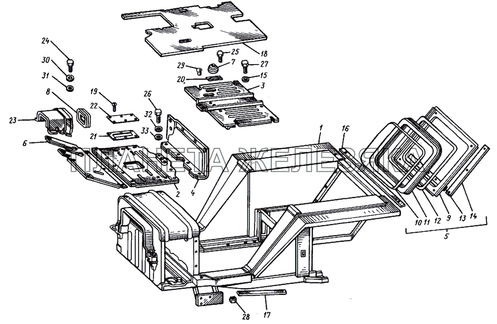 Платформа с покрытием Т-30A-80