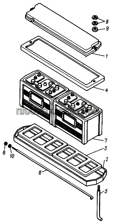 Установка аккумуляторных батарей Т30.48.065-02 Т-30A-80