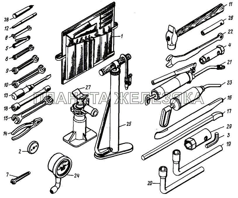 Инструмент шоферский Т-30A-80