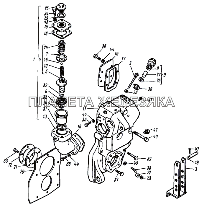 Корпус гидромеханизма A25.57.001-1 Т-30A-80