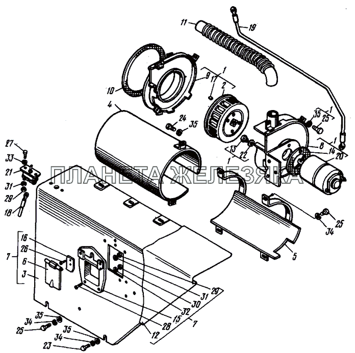 Отопитель (вентилятор) Т-30A-80