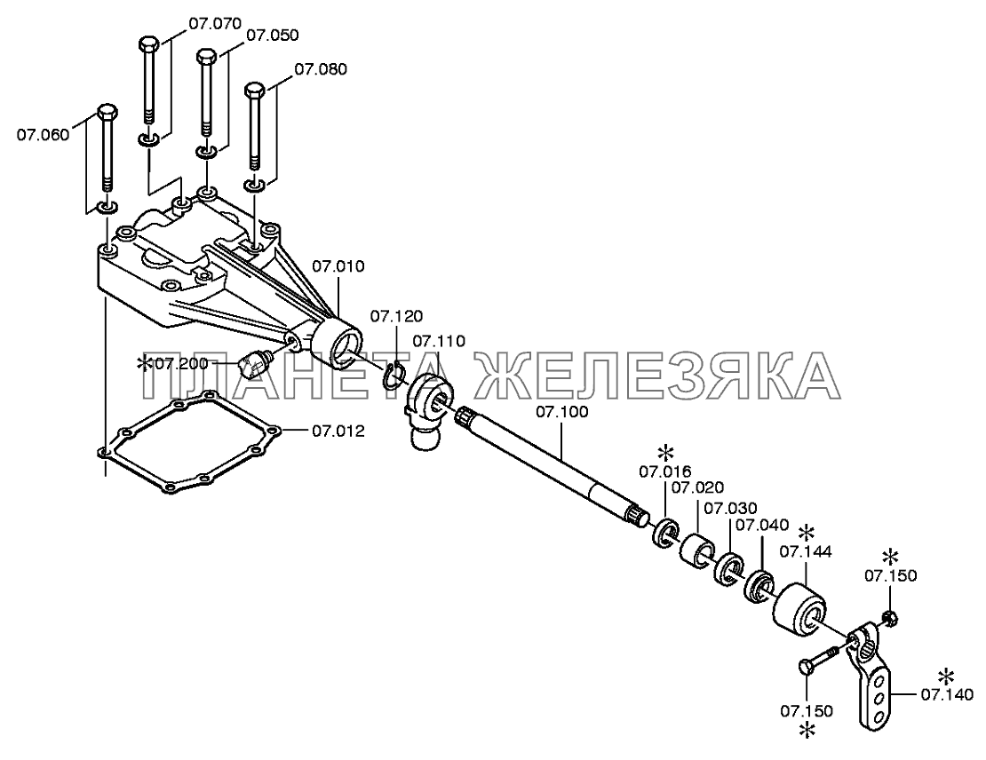 Механизм управления переключением передач КПП ZF S5-42 КАМАЗ Механизм управления переключением передач КПП ZF S5-42 КАМАЗ