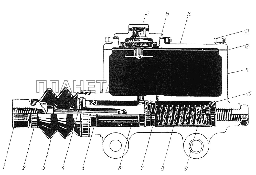 Цилиндр тормозной главный ЗИС-110 Цилиндр тормозной главный ЗИС-110